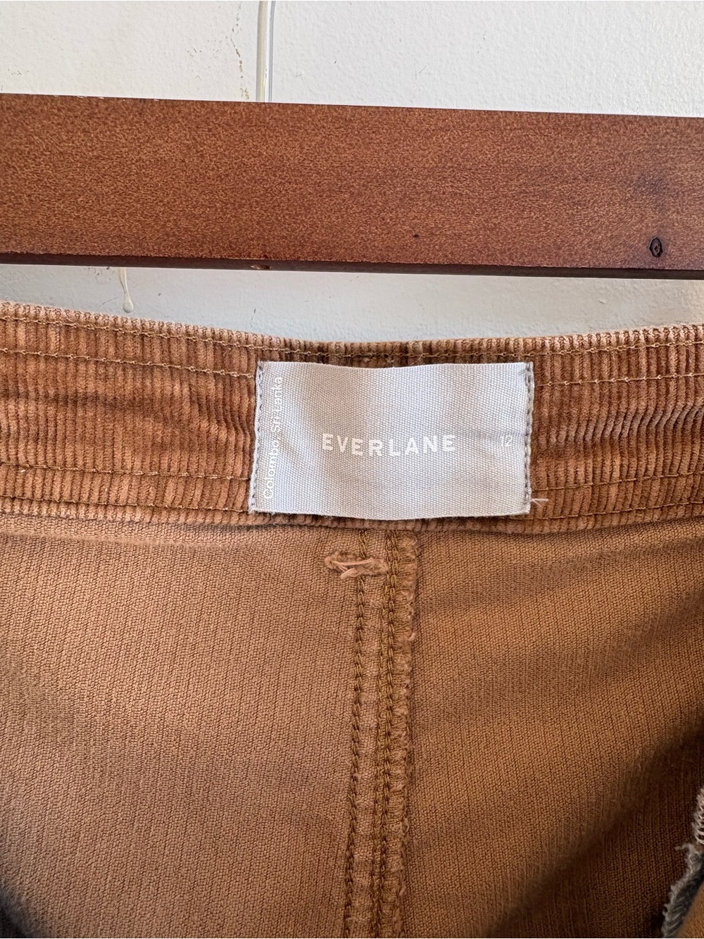Everlane Women’s The Corduroy Wide Leg Brown Pants Size 12 - Picture 7 of 14